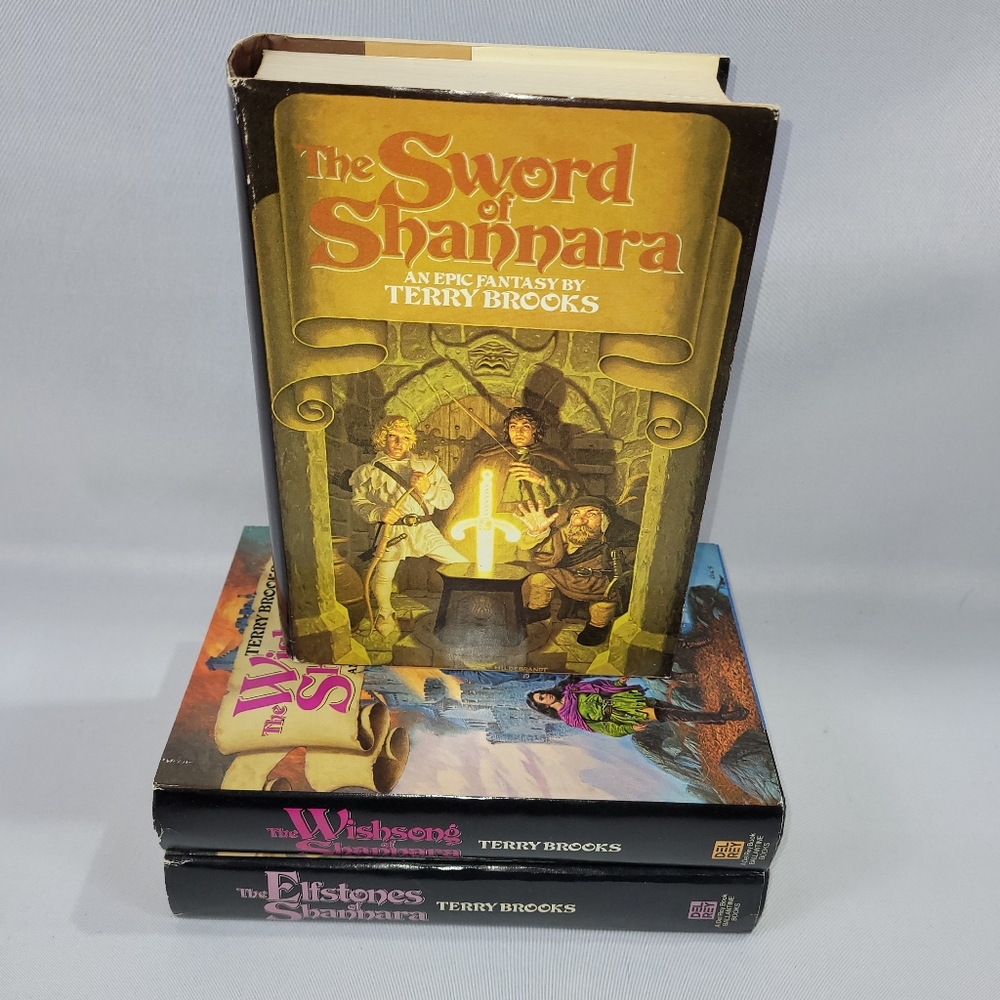 Terry Brooks Set 3 Book Club Sword of Shannara Trilogy Hardcover Fantasy Novel